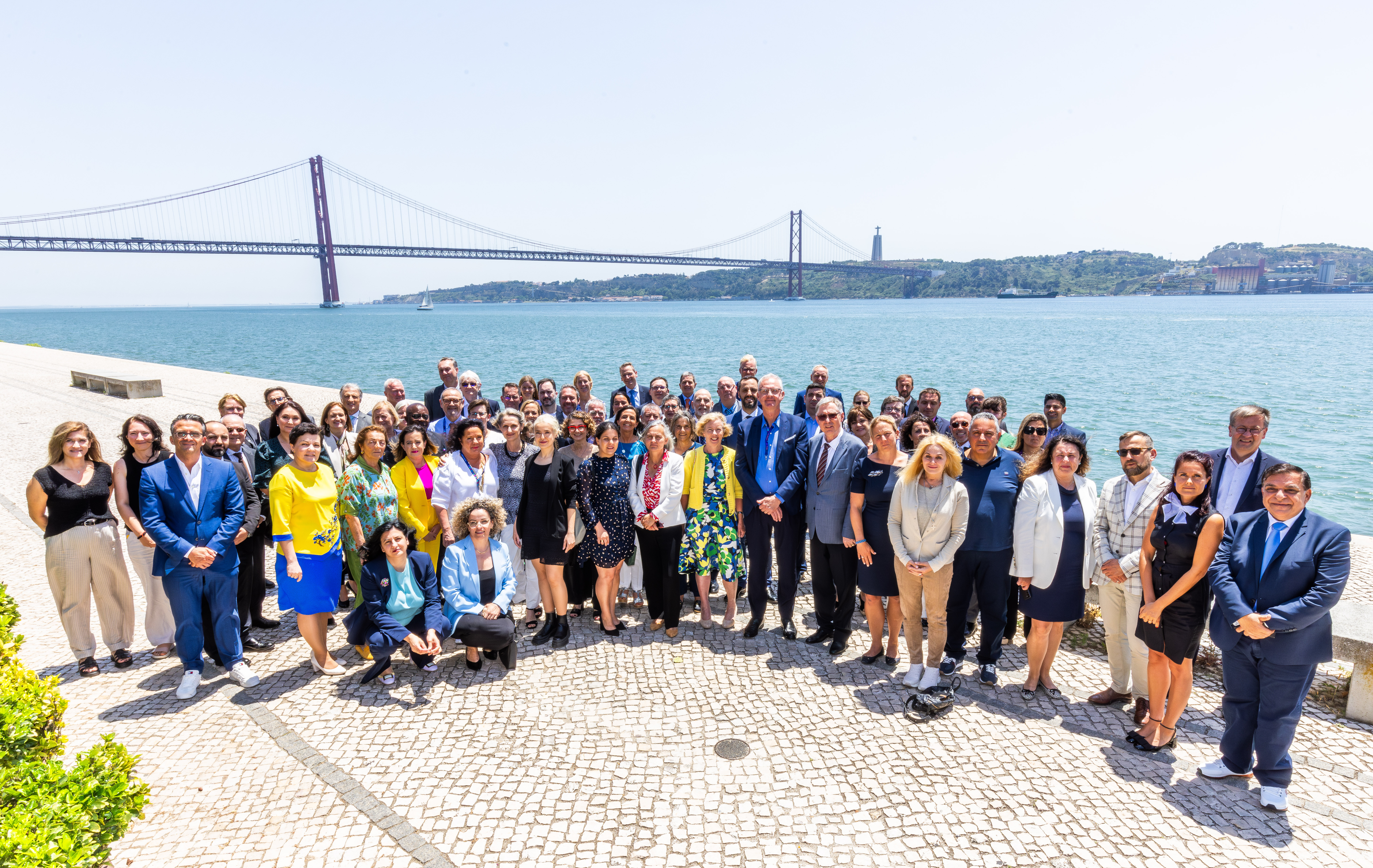 Extended EUDA Management Board meeting - participants posing in front of the river